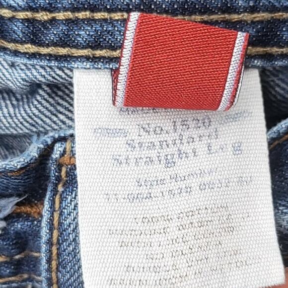 Stetson Western Jeans 28x34 Blue Pants Distressed Dark Faded Retro 1520 - Picture 7 of 9